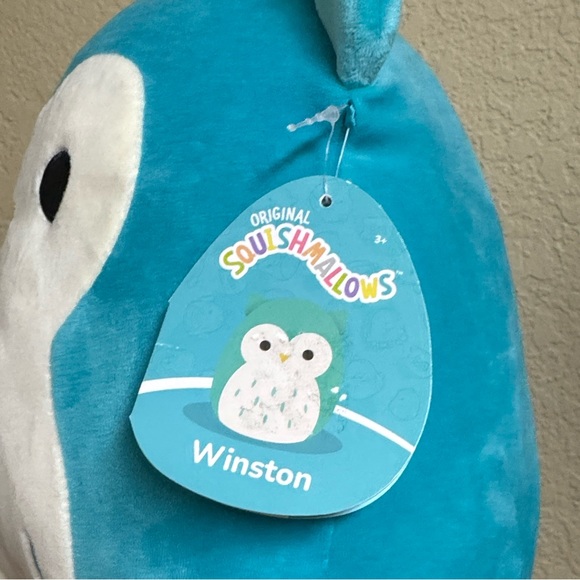 Squishmallows Turquoise and Cream Owl Plush “Winston” - Picture 4 of 4